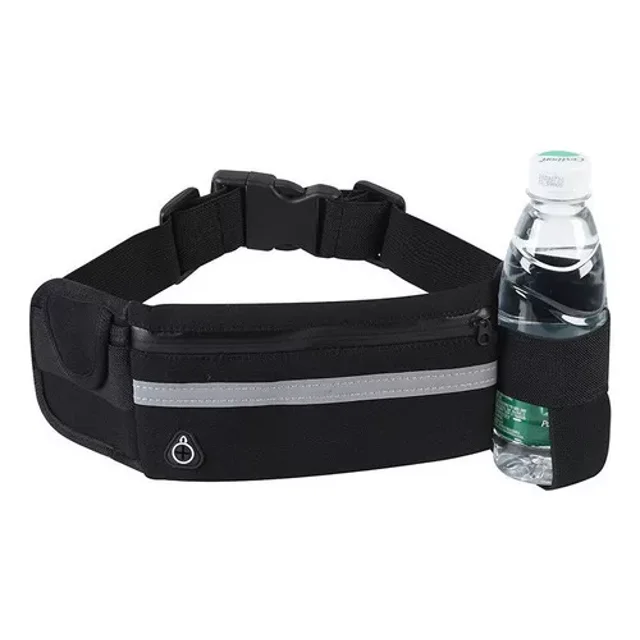 Cangurera Deportiva, Bolsa Deportiva Con Cinturón Elastic Color Negro