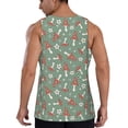thumbnail image 3 of Xecao Retro Hippie Groovy Mushroom Men's Tank Top Workout Quick Dry Sleeveless Gym Jogging Muscle Shirts Summer Swim Beach Tops, 3 of 9