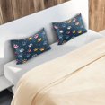 thumbnail image 7 of Satin Pillowcase Envelope Closure Pillow Cover Wrinkle-Resistant & Vibrant Print Cartoon Cat Paw Pattern, 7 of 7