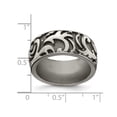 thumbnail image 2 of Mens Titanium Pattern Wedding Band Ring (11mm), 2 of 4