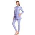 thumbnail image 5 of Long Sleeve Swimsuit for Women Rash Guard Tankini Top with Swim Cap and Matching Bottoms Full Coverage Sun Protection Swimwear for Beach, 5 of 8