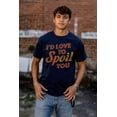 thumbnail image 3 of Love to Spoil You Oil Driving Car Men's Big & Tall Crewneck Graphic Tee Brisco Brands 2X, 3 of 5