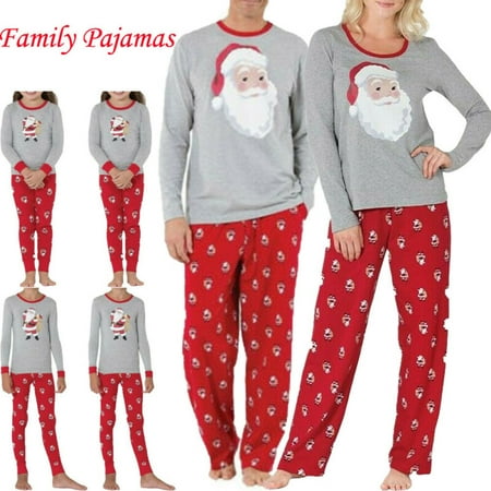 

Christmas Family Matching Pajamas Set Adult Women Kids Santa Claus Sleepwear Nightwear Outfits