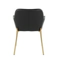 thumbnail image 4 of LumiSource Gold Steel, Black PU Daniella Dining Chair - Set of 2, 4 of 5