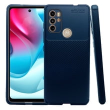 Atti Rugged Carbon Motorola Moto G60s Azul Marino 1pz Mas Mica 9D Atti Funda de Silicon Uso Rudo