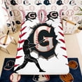 thumbnail image 3 of Erosebridal Letter G Baseball Player Print Full Size Sheets, Sports Monogram Bed Sheets for Kids Boys and Girls, 1 Flat Sheet, 1 Fitted Sheet and 2 Pillowcases, 3 of 6