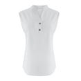 thumbnail image 5 of GERsome Womens Work Tank Tops Button Down V Neck Sleeveless Blouses for Women Solid Color Loose Fit Curved Hem Summer T-Shirt S-2XL, 5 of 6