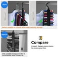 thumbnail image 6 of EIMELI Tie and Belt Hanger, Storage Rack Adjustable Cross X Tie Rack Belt Scarves Hook Hanger Holder Organizer with Non-Slip Clips, 6 of 6