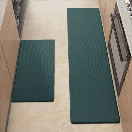 

Anti Fatigue Kitchen Mat Dark Slate Gray Sets of 2 Kitchen Rugs Non Slip Cushioned Standing Mat for Sink Floor Laundry Office Desk 2X Mid 17.3 x 29