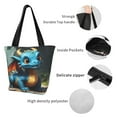 thumbnail image 4 of Fotbe Adorable Blue Baby Dragon Bolsa de Playa con Estampado, Bolsa de Hombro, Bolsa de Mano Espaciosa, Bolsa de Viaje Ligera, Bolsa de Compras Versátil, 4 of 6