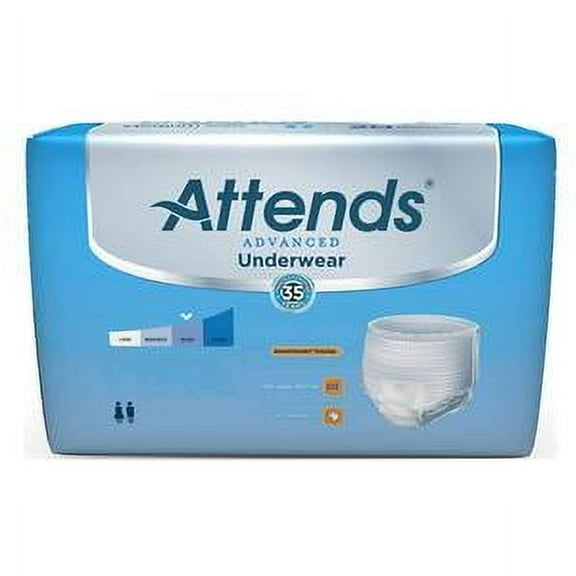 Attends Super Plus Absorbency  Pull-On Protective Underwear with Leakage Barrier X-Large 58'' - 68'' 2 Bags of 14