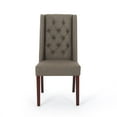 thumbnail image 3 of Noble House Cordella Contemporary Fabric Dining Chair, Set of 2, Gray, 3 of 8