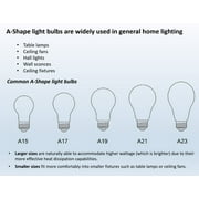 Great Value 18YR A19 LED Light Bulb, 13W (100W Equivalent) Dimmable Daylight E26 Medium Base (4 Pack)