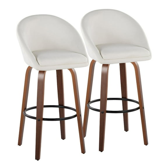 LumiSource Matisse Highback 30" Fixed-Height Barstool - Set of 2