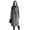 Grey, variant on BAETEUY Women Jacket Turn-down Collar Pockets Double-breasted Overcoat