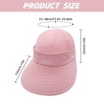 thumbnail image 3 of Delayuji Womens Bucket Hat 2-in-1 Convertible Visor Foldable Adjustable Cotton Polyester Summer UV Protection beach hat Lightweight Travel Outdoor Hat, 3 of 6
