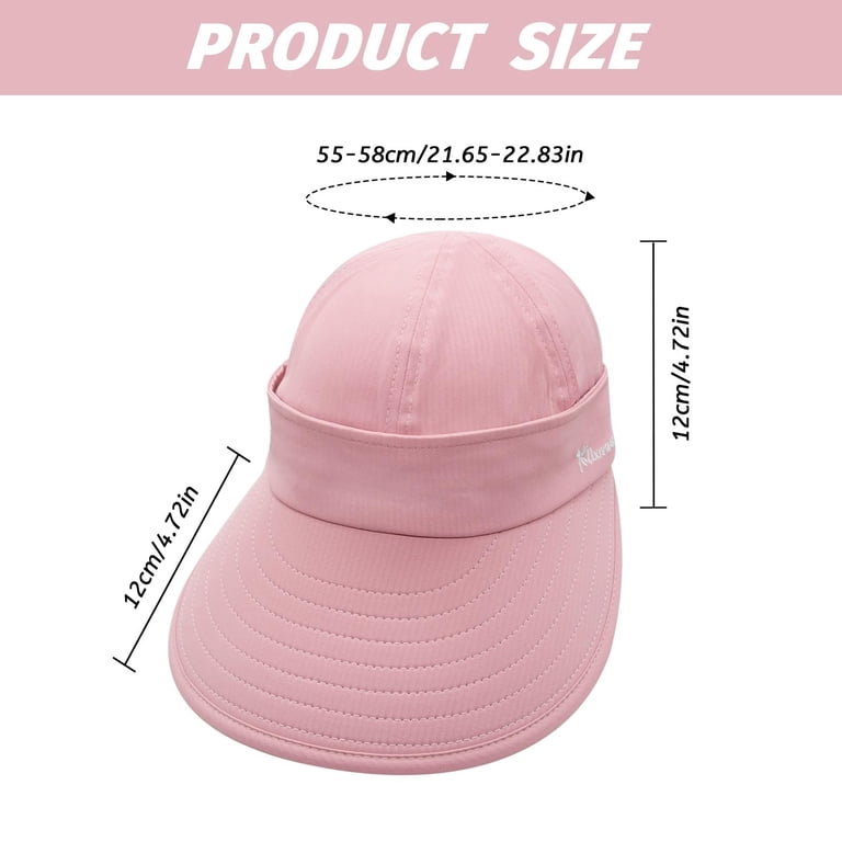 VISALY Wide Brim Open Top Ponytail Sun Visor Cap Quick Dry  display picture 3