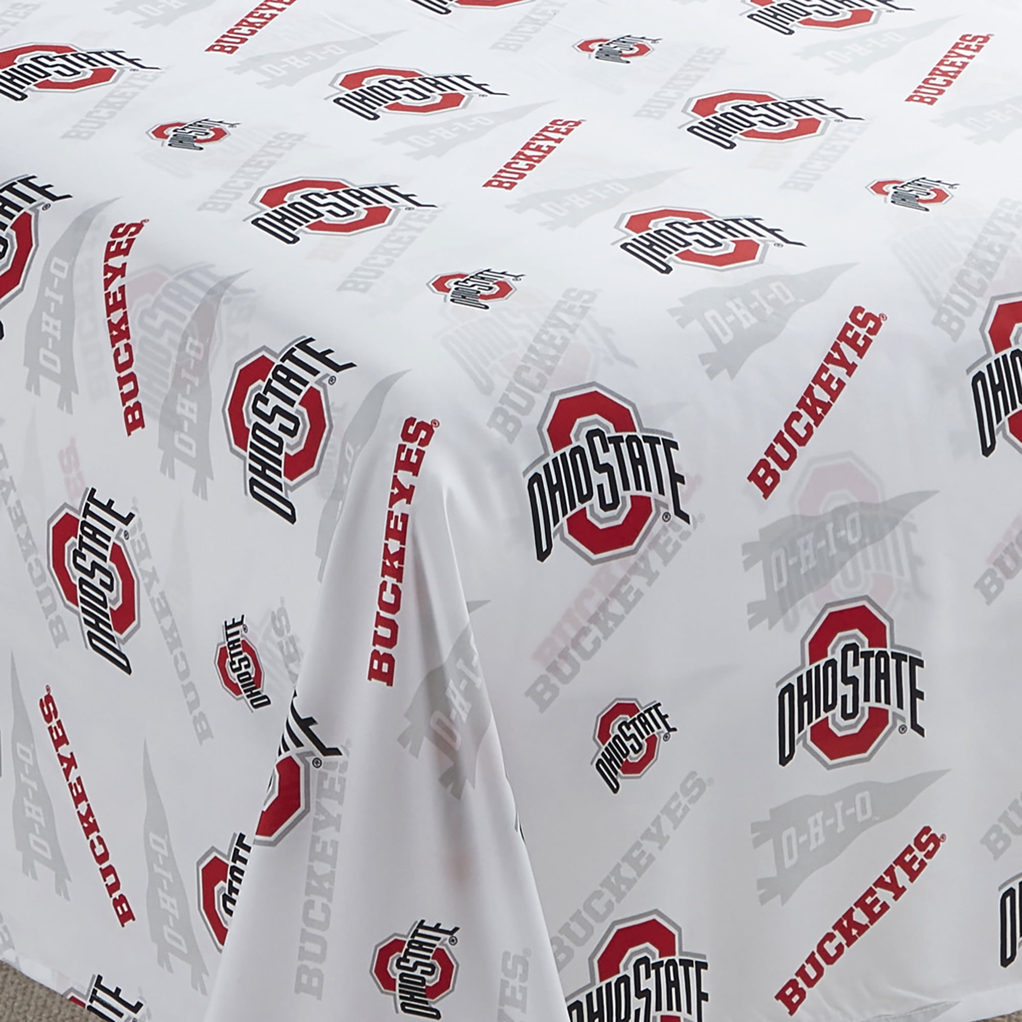 NCAA Officially Licensed Ohio State Buckeyes Microfiber Bed Sheet Set - Full