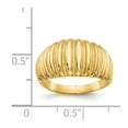 thumbnail image 2 of 14k High Polished Ribbed Dome Ring, 2 of 2