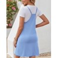thumbnail image 4 of Vestido Zeagoo con tirantes finos para mujer, verano y playa, L, azul claro, 4 of 5