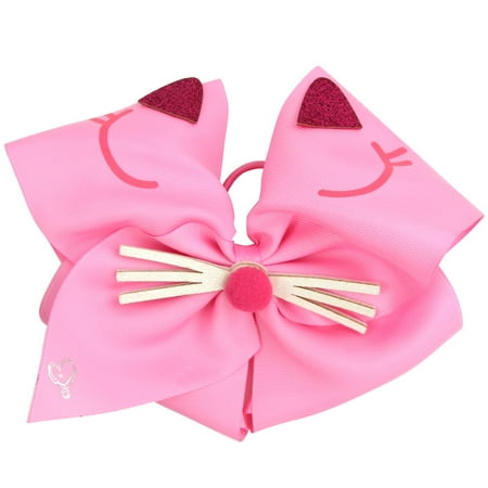 JoJo Siwa Hair Bow, Pink Cat Critter (Best Bows For Babies)