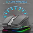 thumbnail image 3 of BT Mouse for Laptop, 2.4G USB Optical Mouse, RGB Mouse Dual Mode 2400 DPI with 12 RGB Lighting Effects for Laptop for  for OS X, 3 of 7