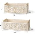 thumbnail image 6 of Mkono Set of 2 Small Baskets for Organizing Boho Decor Woven Decorative Storage Bins for Countertop Toilet Paper Box Home Apartment Nursery, 6 of 8