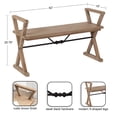 thumbnail image 2 of Kate and Laurel Travere Modern Farmhouse Wood and Metal Bench, 43 x 15 x 26, Rustic Brown, Contemporary Indoor Mudroom or Entryway Bench for Seating and Display, 2 of 7