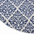 thumbnail image 4 of Nourison Grafix 8' x ROUND (8' Round) White/Blue Area Rug Vintage Transitional Damask by Nourison, 4 of 10