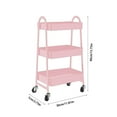 thumbnail image 3 of Bdday Pool Storage Trolley Shelves Kitchen Bathroom Bathroom Floor Removable Storage Rack Multi Layer Bedroom Bedside Snacks Bathroom Storage Rack, 3 of 6