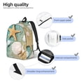 thumbnail image 3 of Easygdp Starfish And Seashell Mochila de Lona Resistente para Laptop, Compatible con Laptops de 15 a 17 pulgadas, Ideal para Escuela, Trabajo y Viajes-Small, 3 of 5