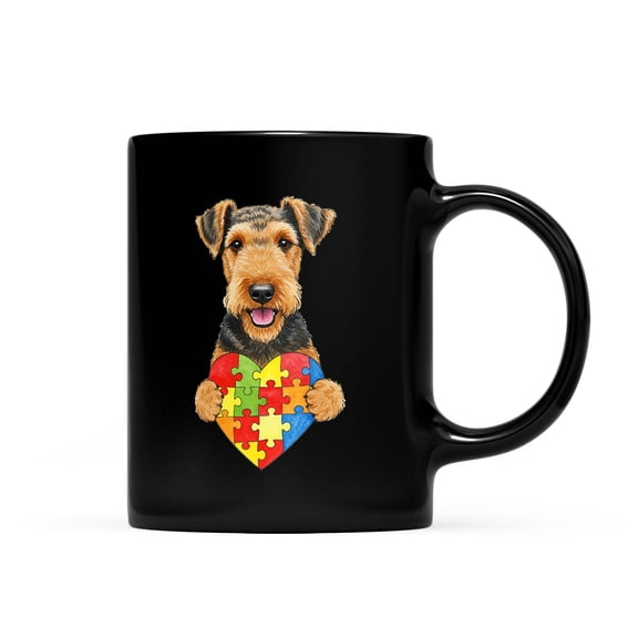 Autism Awareness Airedale Terrier Accept Understand Love Mug Dale Waterside Dog Lover Coffee Tea Cup - 12003