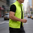 thumbnail image 3 of WRFWUL Mens Sleeveless Stand Collar Vest Lightweight Zip Up Outdoor Utility Gilet Casual Travel Workwear Jacket with Pockets, 3 of 7