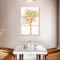 thumbnail image 3 of Elephant Stock Golden Birch Wall Art - Vertical Multi Panel Canvas - Hallway Wall Decor - Floral And Botanical Multi Panel - Gold And Beige Decor By Kubistika - 28" x 45", 3 of 8