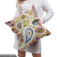 thumbnail image 4 of Ambesonne Abstract Fabric by the Yard Upholstery, Paisley Inspired Motifs, 5 Yards, Pale Camel Multicolor, 4 of 4