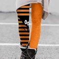 thumbnail image 3 of Gibobby Leggings de Invierno para Mujer Leggings de entrenamiento para mujer, pantalones de bloque de color con ojos de Halloween, cálidos, y elásticos(Naranja,M), 3 of 5