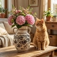 thumbnail image 5 of BUYMAX 8.4 inch Ceramic Vintage Vase, centerpiece for dining table，Unique Crackle decorative vase，pretty gray, 5 of 9