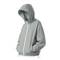 thumbnail image 4 of Unir Casual Snap Front Windbreaker Jacket for Women, Stand Collar, Durable Nylon Everyday Outerwear with Pockets, 1 Piece, S-XXL, Plus Size Friendly, 4 of 6