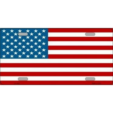 212 Main LP-3566 6 x 12 in. American Flag Metal License Plate