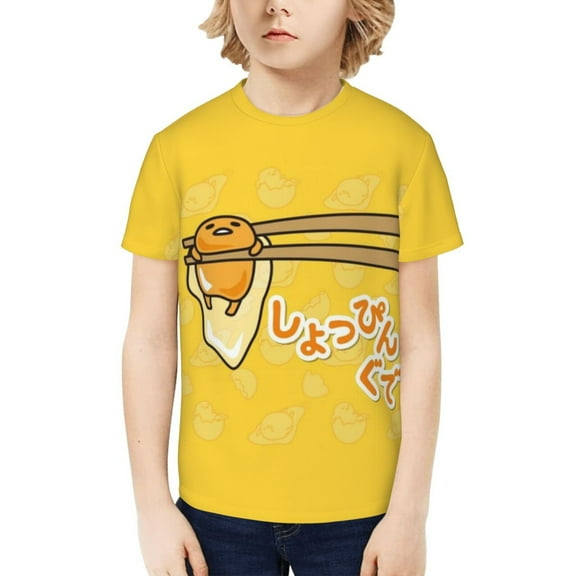 Gudetama Kids T-Shirt 3d Printed Graphic T-Shirts Boys And Girls Short Sleeve Shirts For Youth Kids X-Small