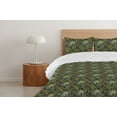 thumbnail image 4 of Ambesonne Botanical Down Alternative Quilt Comforter, Art Leaves of the Jungle, Queen, Reseda Green and Brown, 4 of 5
