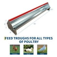 thumbnail image 2 of Chicken Feeding Trough 45 Inch, Heavy Duty Galvanized Steel Coop Feeder with Drainage Holes & Crossbar, for Chickens, Pigeons, Ducks, 2 of 18