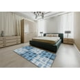 thumbnail image 5 of Ahgly Company Machine Washable Indoor Round Transitional Jeans Blue Area Rugs, 6' Round, 5 of 7