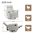thumbnail image 2 of Aukfa Swivel Recliner Chair Rocker Nursery Chair Lounge Chair for Living Room Bedroom,Beige, 2 of 8