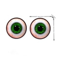 thumbnail image 3 of Halloween LED Light Up Eye Hanging Decorations 2 Pack, Glowing Eyeballs Scary Ghost Eyes Door Wall Badges for Window Porch, Battery Operated Acrylic Spooky Haunted House Ambiance Ornament, 3 of 7