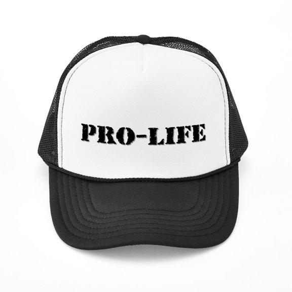 CafePress - Pro Life - Trucker Hat - Polyester Foam Front and Nylon Mesh Weave Back
