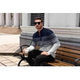thumbnail image 4 of COOFANDY Mens Quarter Zip Pullover Sweaters Casual Slim Fit Knit Texture Sweater Fair Isle Pattern, 4 of 8