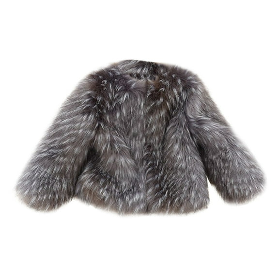 Mercatoo Toddler Girls Long Sleeve Jacket Fall Winter Warmth and Thickening Cardigans Fuzzy Lightweight Kids Girls Outwear