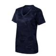 thumbnail image 5 of Sport-Tek Ladies CamoHex V Neck Tee-XS (True Navy), 5 of 6