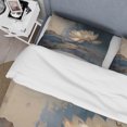 thumbnail image 4 of Designart "Dawn's Vintage White Lotus" Floral Lotus Bedding Covert Set - Lotus White Floral Bed Set With 2 Shams, 4 of 6
